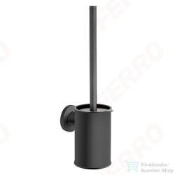 FERRO SMILE fali WC-kefe tartóval, gun metal ASM14GM (ASM14GM)