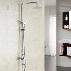 Korman Technik Coloana de dus din inox SUS304 satinat, 3 functii, cu baterie monocomanda LY003 (AT1CT-IM1P-RS1S-LY003)