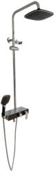 Korman Technik Coloana de dus din alama sanitara, negru lucios, 3 functii, Korman Technik SJG/2750 (AT1CT-D1OC-RS1S-SJG/2750)