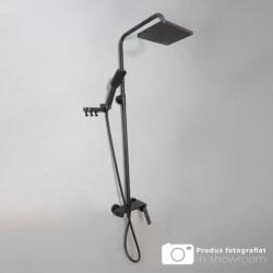 Korman Technik Coloana de dus negru mat din alama sanitara, 3 functii, Korman Technik 9990H (AT1CT-D1OC-RS1S-9990H)