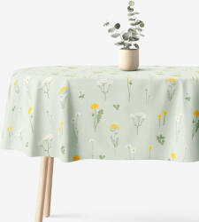 Goldea ovális pamut terítő - mező, zöld melanzs alapon 140 x 240 cm