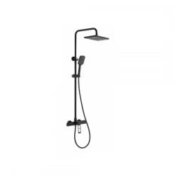Korman Technik Coloana de dus Korman Technik din alama sanitara, negru mat, 3 functii, 9710H (AT1CT-D1OC-RS1S-9710H)