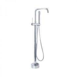 Korman Technik Baterie de podea pentru baie, crom lucios, cu para si furtun, 2 functii, CF2039 (AT1CT-D1OC-RS1S-CF2039)