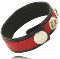  Пенис пръстен, регулируем, кожен и стилен - Leather Ring Red (D-211893)