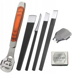  Kaparó nyíró kés sarok reszelő epidermisz fém borotvapenge készlet tok (Skrobak ścinak nożyk tarka)