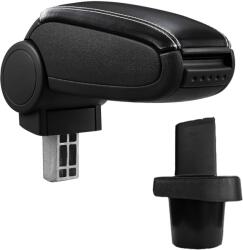  Cotieră pentru Toyota Yaris 2 II (01.2005-12.2014) negru piele ecologica cu cusatura alba () (AVR-TYYS0820-N2A)