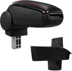  Cotieră pentru Ford Fiesta 6 MK6 7 MK7 (06.2008-01.2017) negru piele ecologica cu cusatura rosie () (AVR-FDFS0520-N2R)