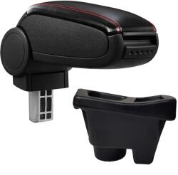  Cotieră pentru Renault Megane 4 (11.2015-) negru piele ecologica cu cusatura rosie () (AVR-RNMG1620-N2R)