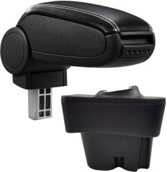  Cotieră pentru Peugeot 207 (02.2006-) negru piele ecologica cu cusatura alba () (AVR-PG270620-N2A)
