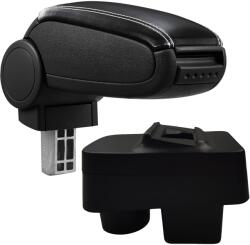  Cotieră pentru Škoda Fabia 2 (12.2006-12.2014) negru piele ecologica cu cusatura alba () (AVR-SKFB0820-N2A)