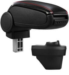 Cotieră pentru Renault Clio 5 (06.2019-) negru piele ecologica cu cusatura rosie () (AVR-RNCL1920-N2R)