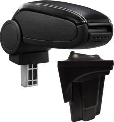  Cotieră pentru Seat Leon 2 1P (05.2005-12.2012) negru piele ecologica cu cusatura alba () (AVR-STLN0520-N2A)