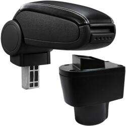  Cotieră pentru Nissan Terrano 3 III (09.2013-) negru piele ecologica cu cusatura alba () (AVR-RNDT1020-N2A)