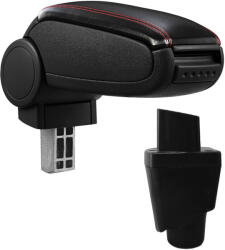  Cotieră pentru Dacia Dokker (2012 - ) negru piele ecologica cu cusatura rosie () (AVR-RNDK1620-N2R)