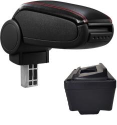  Cotieră pentru Audi A3 8L (09.1996-06.2003) negru piele ecologica cu cusatura rosie () (AVR-ADA39620-N2R)