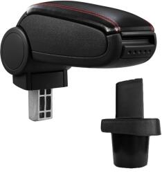  Cotieră pentru Toyota Yaris 2 (01.2005-12.2014) negru piele ecologica cu cusatura rosie () (AVR-TYYS0820-N2R)