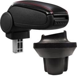  Cotieră pentru Mini 2 R55 R56 R57 (2006-) negru piele ecologica cu cusatura rosie () (AVR-MWMI0720-N2R)