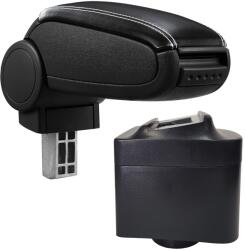  Cotieră pentru VW Polo 5 6R 6C (05.2009-) negru piele ecologică cu cusătură albă () (AVR-VWPL1120-N2A)