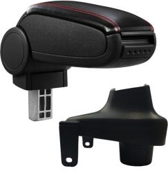  Cotieră pentru Renault Clio 4 (11.2012-) negru piele ecologica cu cusatura rosie () (AVR-RNCL1320-N2R)