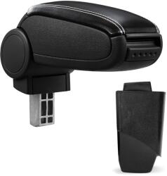  Cotieră pentru Peugeot 206 (08.1998-) negru piele ecologica cu cusatura alba () (AVR-PG260920-N2A)