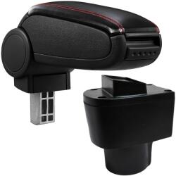  Cotieră pentru Nissan Terrano 3 III (09.2013-) negru piele ecologica cu cusatura rosie () (AVR-RNDT1020-N2R)