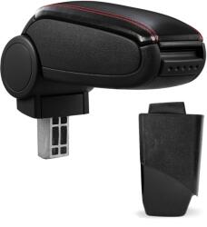  Cotieră pentru Peugeot 206 (08.1998-) negru piele ecologica cu cusatura rosie () (AVR-PG260920-N2R)