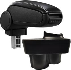  Cotieră pentru Škoda Rapid (10.2011-) negru piele ecologica cu cusatura alba () (AVR-SKXR1320-N2A)