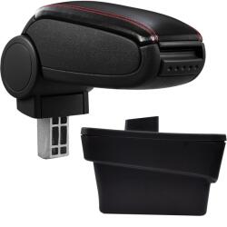  Cotieră pentru Škoda Octavia 3 III (11.2012-) negru piele ecologica cu cusatura rosie () (AVR-SKOC1420-N2R)