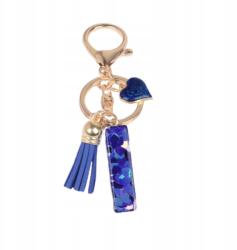  Kulcstartó I betű Kék - díszes kiegészítő szívvel és rojttal (Brelok litera I Niebieski )