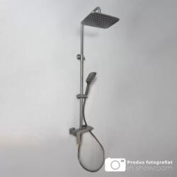 Korman Technik Coloana de dus din alama sanitara, gun grey satinat, 3 functii - Korman Technik 9810N (AT1CT-D1OC-RS1S-9810N)