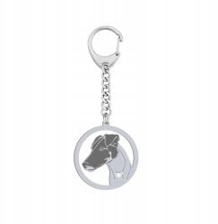 Mejk Jewellery Ezüst kulcstartó kutyával Foksterier Rövidszőrű 925 Ékszer Gravírozás Ingyenes (BRELOK Z FOKSTERIEREM KRÓTKOWŁOSYM)