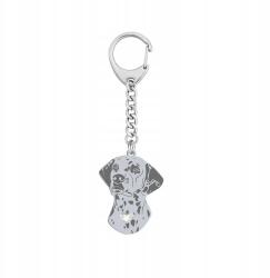 Mejk Jewellery Ezüst kulcstartó kutyával Dalmatian Dog 925 Ajándék Dedikálás Gravírozás Ingyenes (Brelok z Dalmatyńczykiem)