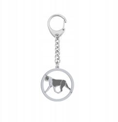 Mejk Jewellery Boston terrier kulcstartó Ezüst925 Ajándék Gravírozás Ingyenes (BE R753)