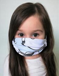  Arcvédő maszk gyerekeknek 2 db fehér szürke macska (TB0387_D1)