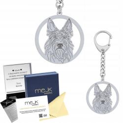 Mejk Jewellery Ezüst kulcstartó kutyával Picardy Shepherd 925 Ajándék Nő Gravírozás (brelok do kluczy z psem)