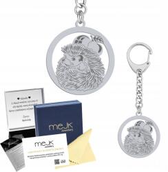 Mejk Jewellery Ezüst kulcstartó sündisznóval 925 Ajándék óvónőnek Gravírozás (brelok srebrny do kluczy z Jeżem)