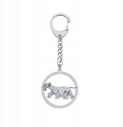 Mejk Jewellery Ezüst kulcstartó terrier cseh Ezüst 925 Ajándék Gravírozás Ingyenes (Terier Czeski)