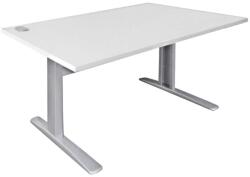International Service Birou IRMA, blat alb 24 mm / picior gri , 134 x 62 x 75 cm