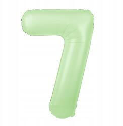 PartyPal Fólia lufi 7-es Szám Pisztáciás 100cm nagy héliumos lufi szám alakú