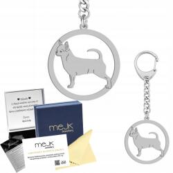 Mejk Jewellery Kulcstartó Chihuahua Rövidszőrű Ezüst925 Ajándék Gravírozás Ingyenes (BE R358)