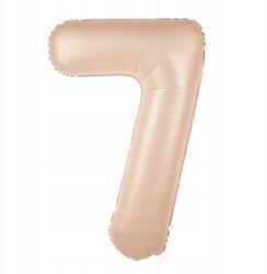 PartyPal Fólia lufi 7-es szám Beige Karamell Barna 100cm nagy héliumos lufi