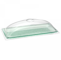 Garibaldi Set Farfurie și Capac Plexiglas Mediu 21x47cm (1+1 buc) Aspect Sticlă Tava