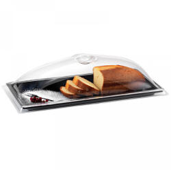 Garibaldi Set Farfurie & Capac Plexiglas Mediu 21x47cm (1+1 buc) Negru Tava
