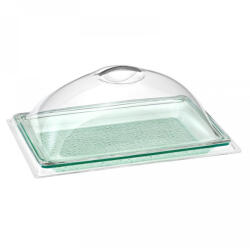 Garibaldi Set Farfurie & Husă Plexiglas Mini 21x32cm (1+1 buc) Aspect Sticlă Tava
