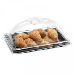 Garibaldi Set Farfurie & Capac Plexiglas Mini 21x32cm (1+1 buc) Negru Tava