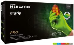 Mercator Medical Mănuși nitril premium verzi, MERCATOR Gogrip Green, textură 3D, ultra-rezistente (5906615038368)