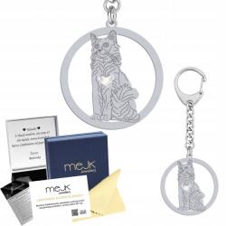 Mejk Jewellery Ezüst kulcstartó Aphrodité macska 925 Ékszer Ajándék Gravírozás Ingyenes (gadżet srebrny z Kot Afrodyty Shorthair)
