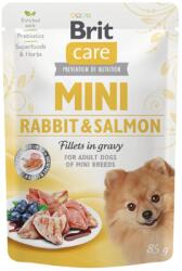 Brit Care Mini Rabbit and Salmon nyúl és lazac filé szószban nedves kutyatáp, 85 g