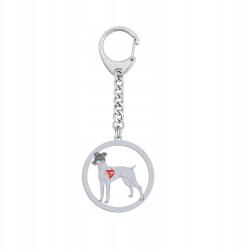 Mejk Jewellery Ezüst kulcstartó terrier japán Ezüst 925 Női Gravírozás Ingyenes (Terier Japoński)