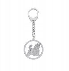 Mejk Jewellery Sörényes Kínai Púder Puff Kulcstartó EZÜST925 Ajándék Gravírozás Ingyenes (BE R789)